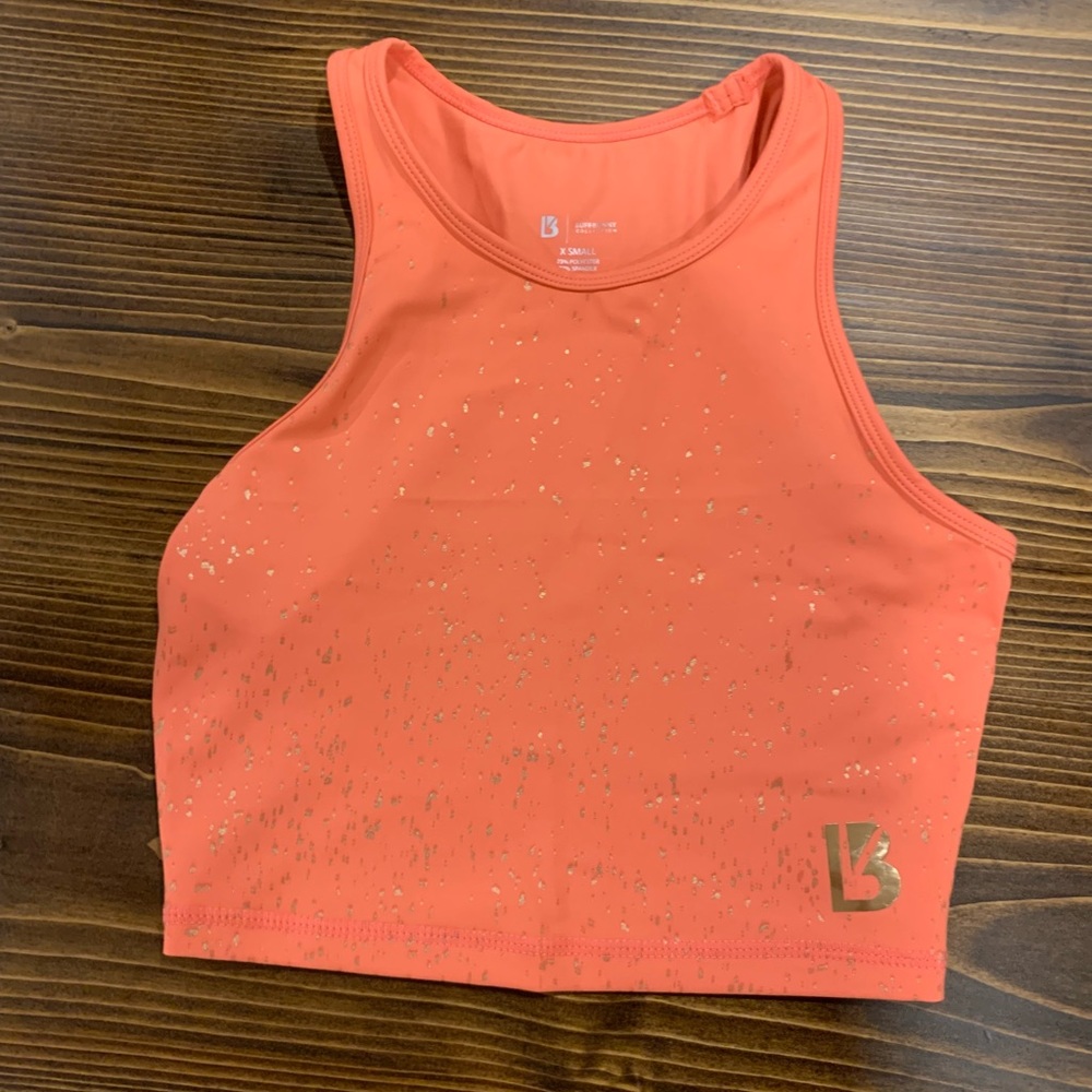 Buffbunny Cropped Tank (Pink & Gold)